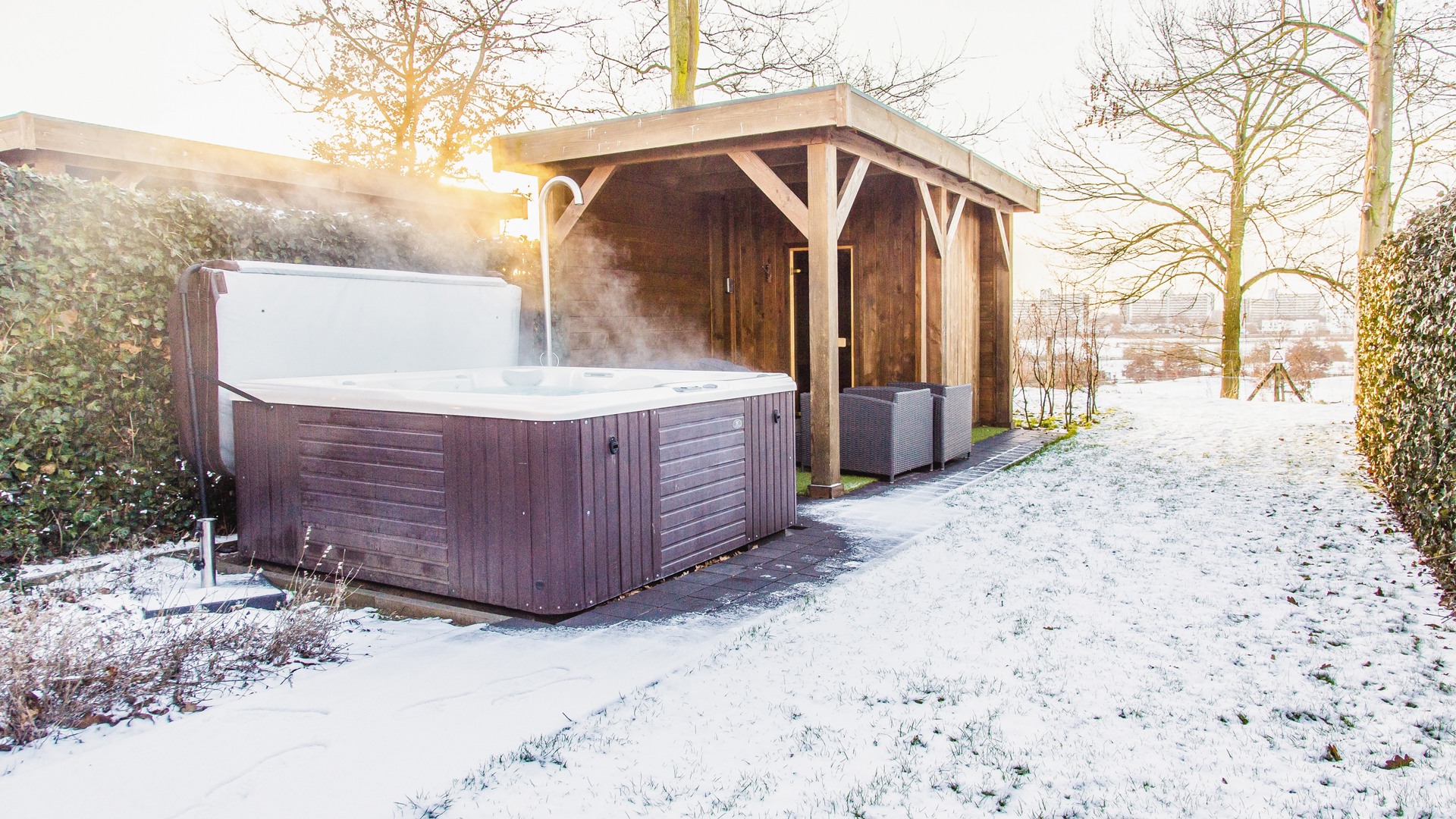 Ontspannen in het wellnessgedeelte tijdens de kerstvakantie