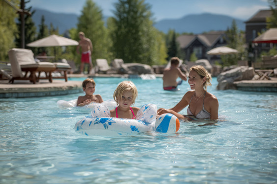 Familie aan het genieten van een onvergetelijke zomervakantie