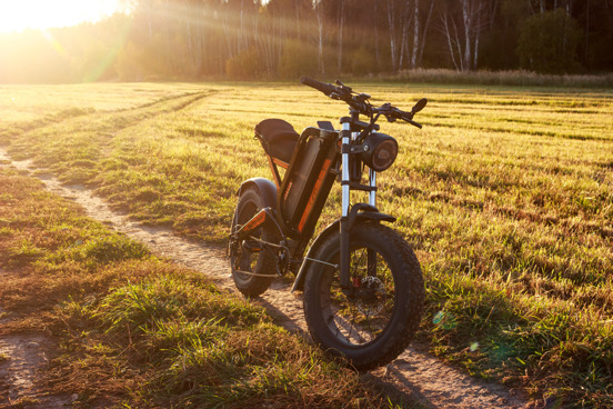 E-chopperen door de mooie omgeving