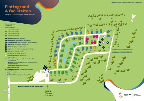Plattegrond Summio Bosparc De Hoevenaer