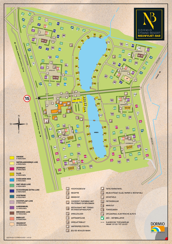 Plattegrond van Dormio Strand Resort Nieuwvliet-Bad