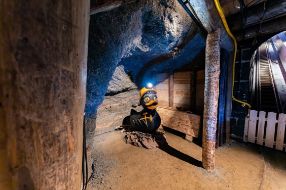 Visite guidée en famille dans la mine de sel en compagnie du canard Sally