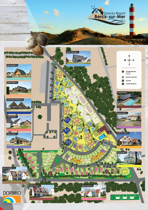 Plattegrond van Dormio Resort Berck-sur-Mer