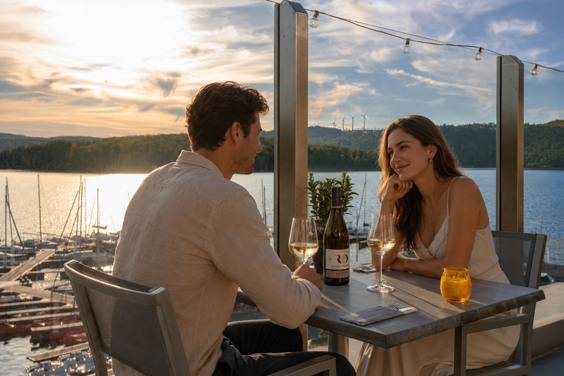 Culinair genieten met indrukwekkend zicht op de Rursee