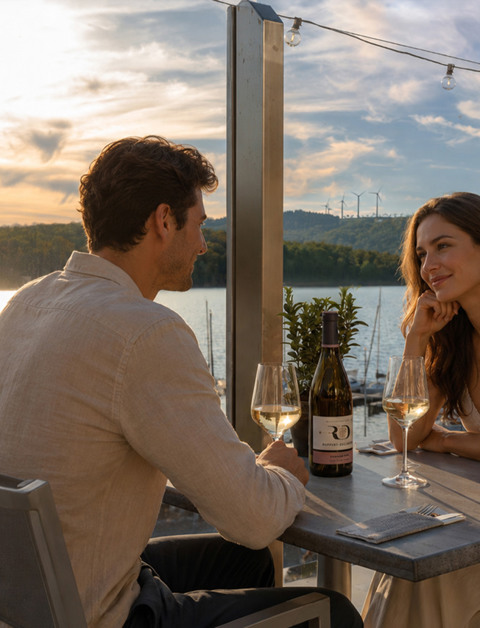 Plaisirs culinaires avec une vue magnifique sur le lac