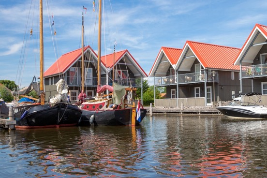 Een prachtige jachthaven op het park