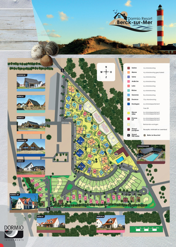 Plattegrond van Dormio Resort Berck-sur-Mer