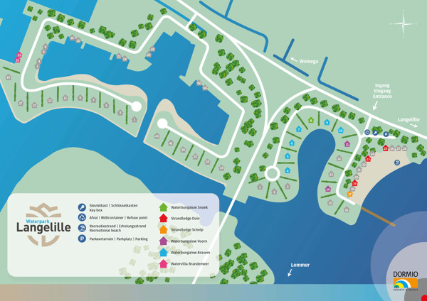 Plan du parc Dormio Waterpark Langelille
