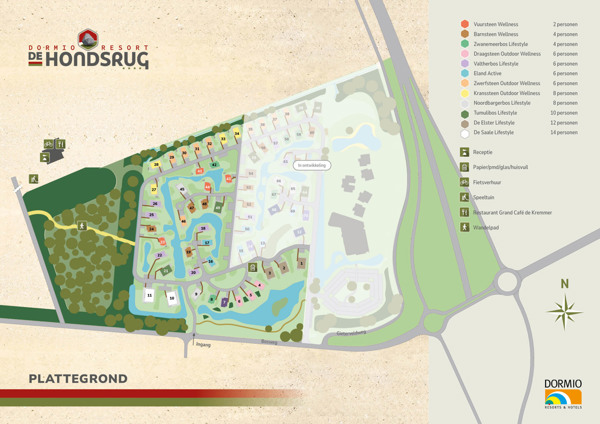 Plattegrond van Dormio Resort De Hondsrug