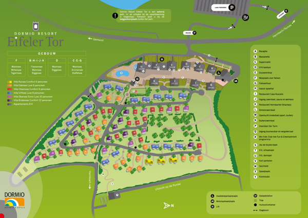 Plattegrond van Dormio Resort Eifeler Tor