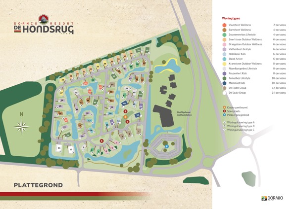 Plattegrond van Dormio Resort De Hondsrug