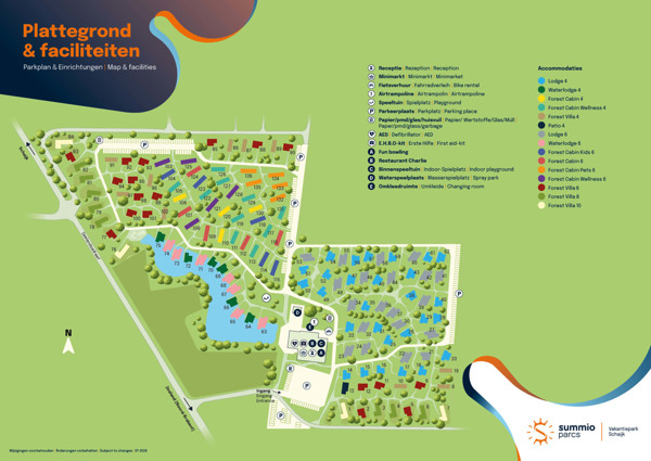 Parkplan von Summio Vakantiepark Schaijk