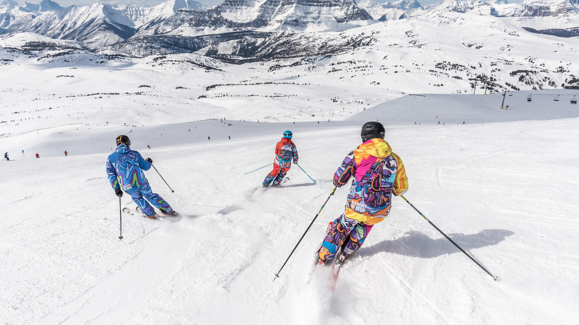 Gezin op wintersportvakantie