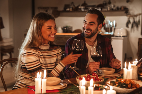 Romantisch dineren met je partner tijdens je kerstvakantie