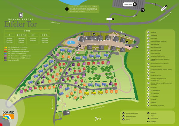 Parkplan Dormio Resort Eifeler Tor