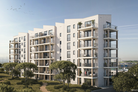 Luxe appartementen, direct aan de Noordzee