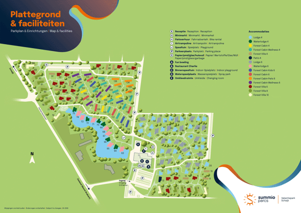 Parkplan von Summio Vakantiepark Schaijk