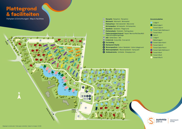 Plattegrond van Summio Vakantiepark Schaijk