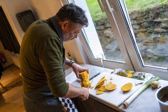 Vegetarische Optionen während des Kochworkshops