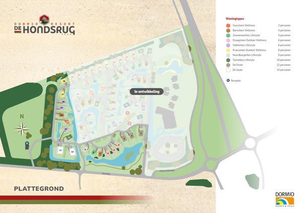 Plattegrond van Dormio Resort De Hondsrug