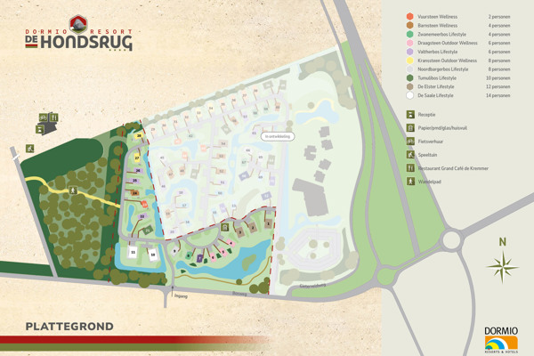 Plattegrond Dormio Resort De Hondsrug