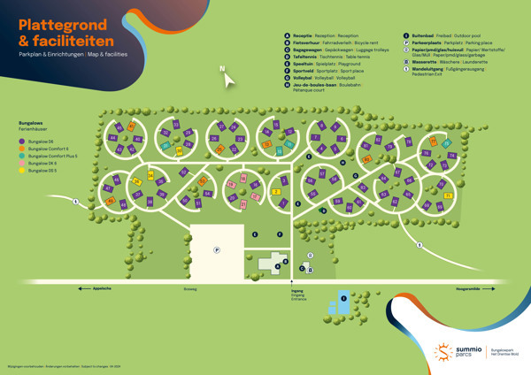 Plattegrond Summio Bungalowpark Het Drentse Wold