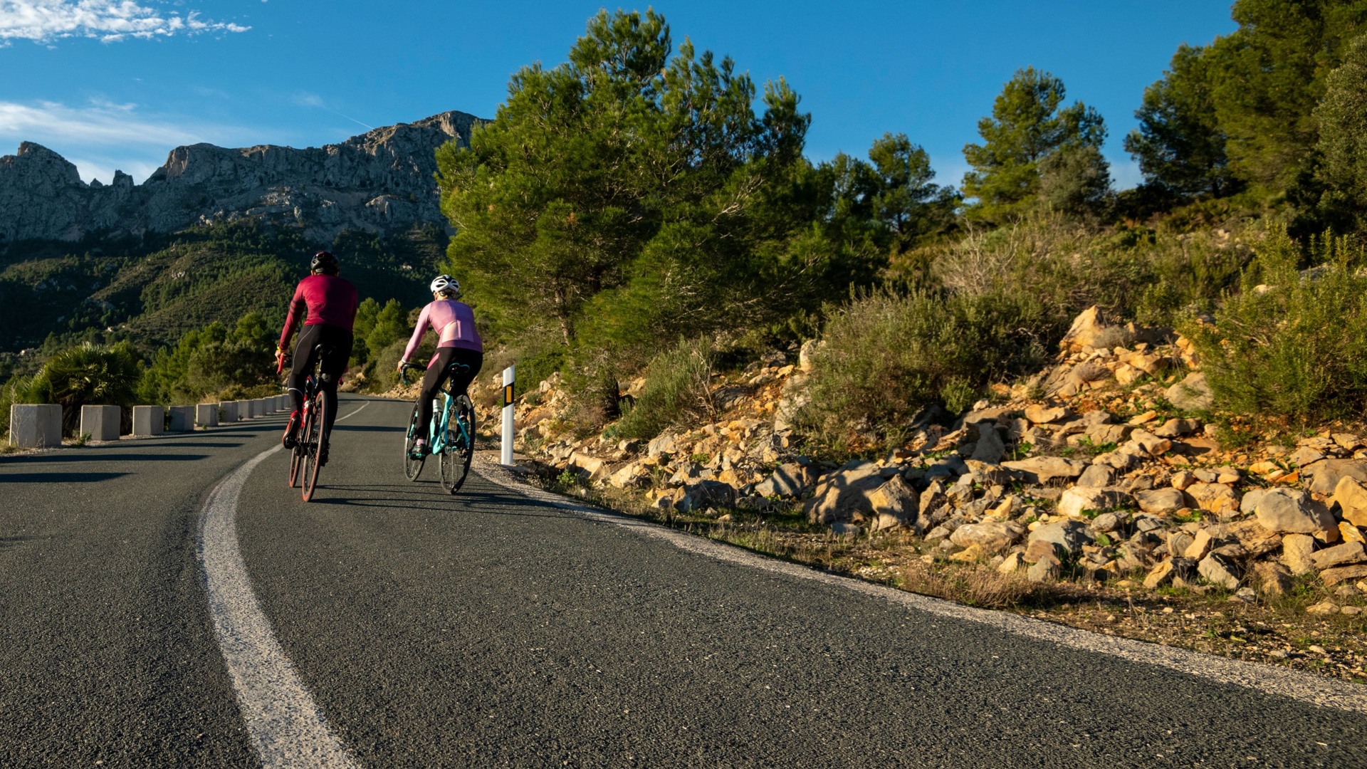 Radfahrer an der Costa Blanca
