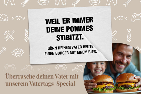 Überrasche Papa an diesem Vatertag!