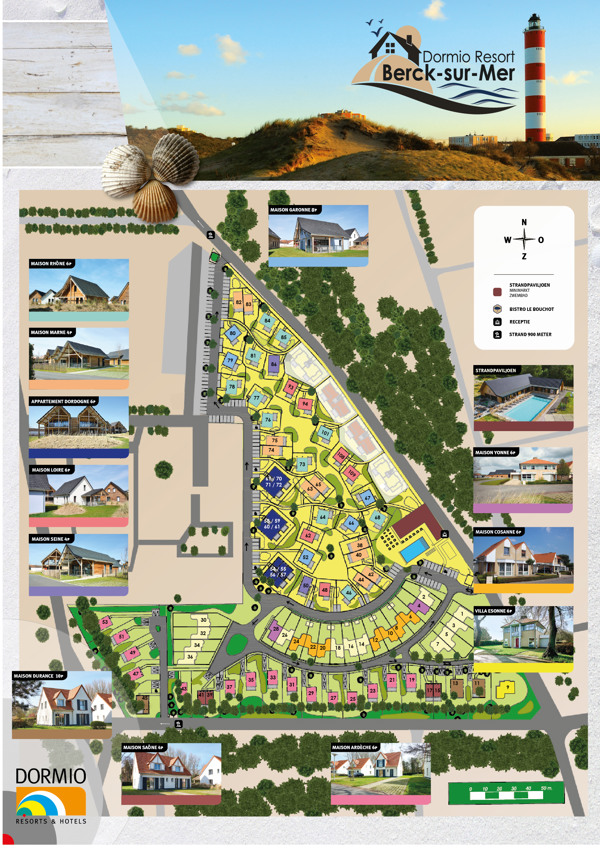 Plattegrond van Dormio Resort Berck-sur-Mer